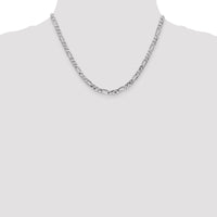14k WG 4.5mm Flat Figaro Chain