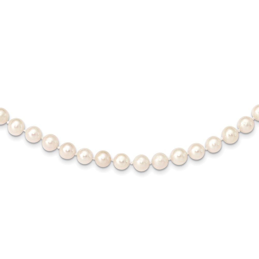 14k 7-8mm White Near Round Freshwater Cultured Pearl Necklace