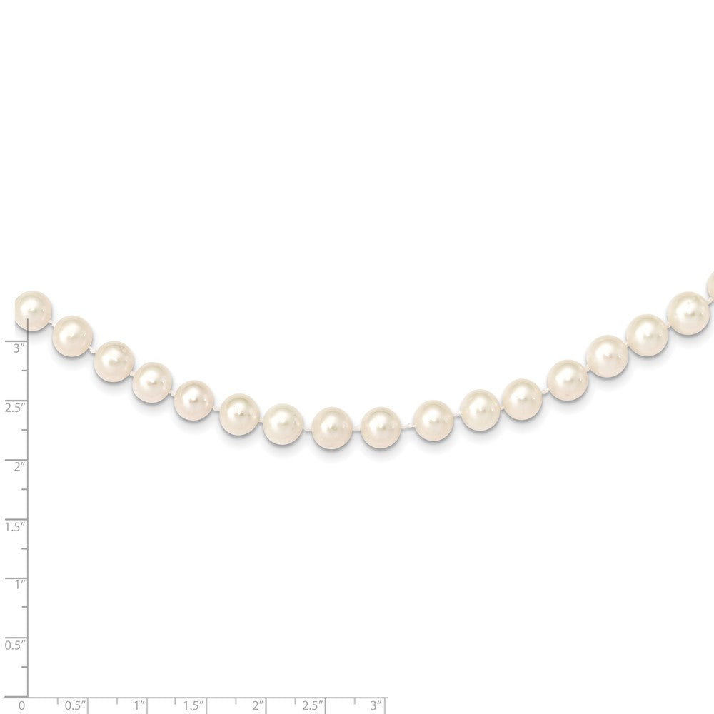14k 8-9mm White Near Round Freshwater Cultured Pearl Necklace