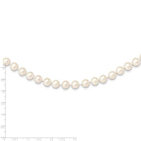 14k 8-9mm White Near Round Freshwater Cultured Pearl Necklace