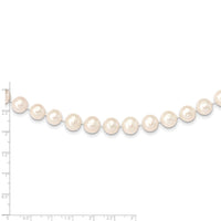 14k 9-10mm White Near Round Freshwater Cultured Pearl Necklace