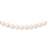 14k 10-11mm White Near Round Freshwater Cultured Pearl Necklace