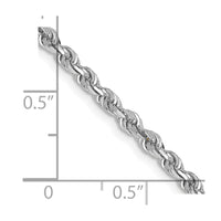14k White Gold 3.0mm D/C Quadruple Rope Chain