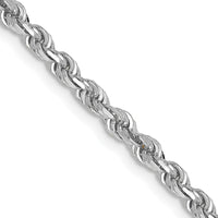 14k White Gold 14k White Gold 3.0mm D/C Quadruple Rope Chain