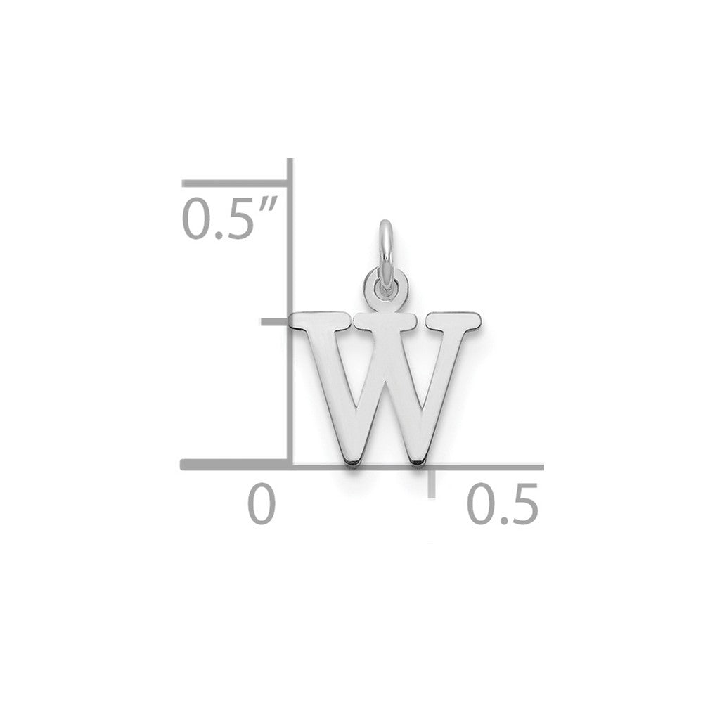 10KW Cutout Letter W Initial Charm
