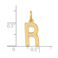 14ky Letter R Initial Pendant