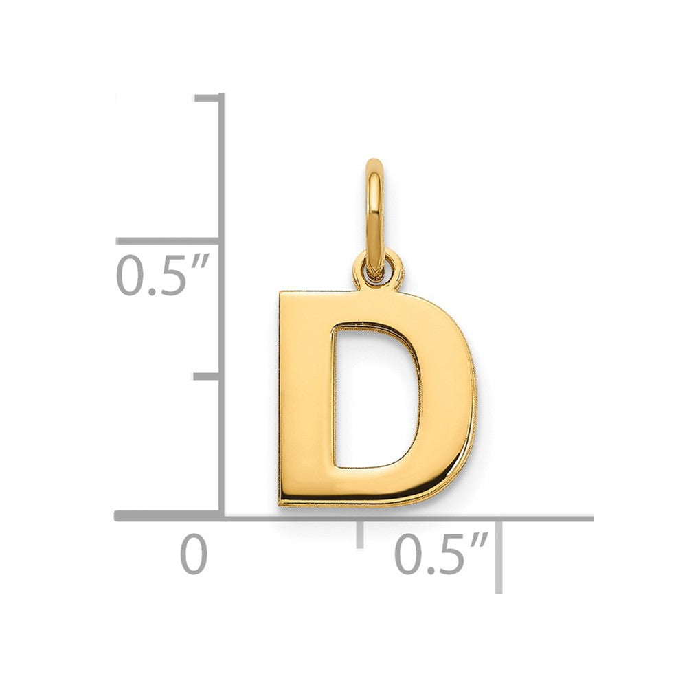 14ky Letter D Initial Pendant