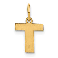 14ky Letter T Initial Pendant