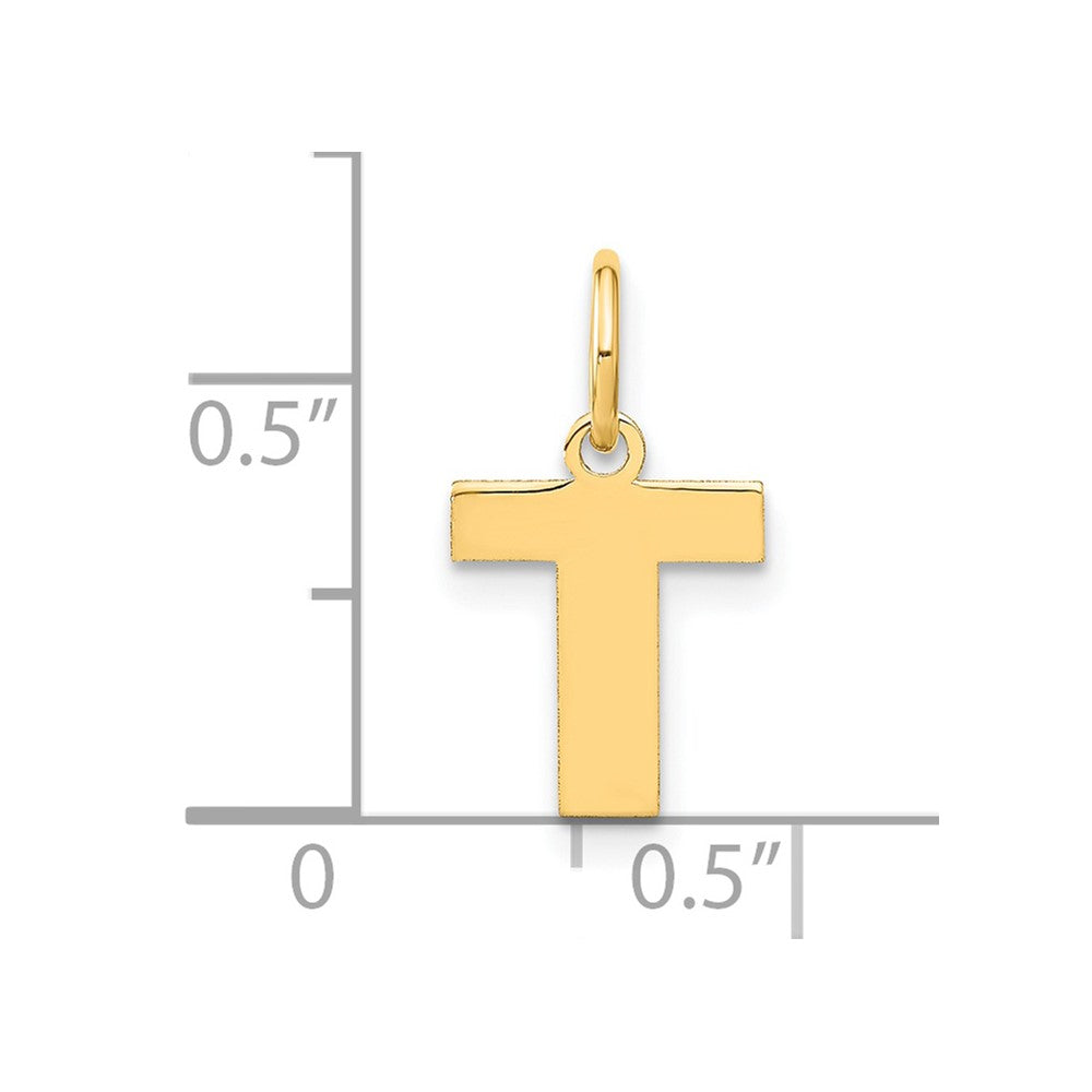 14ky Letter T Initial Pendant