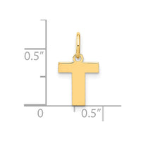 14ky Letter T Initial Pendant