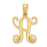 Sterling Silver Gold-plated Letter A Initial Pendant