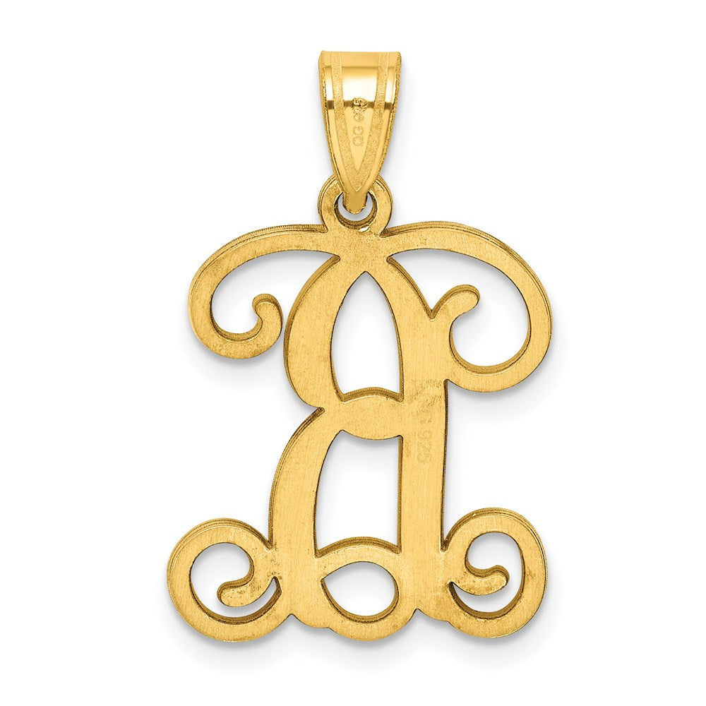 Sterling Silver Gold-plated Letter B Initial Pendant