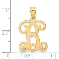 Sterling Silver Gold-plated Letter B Initial Pendant