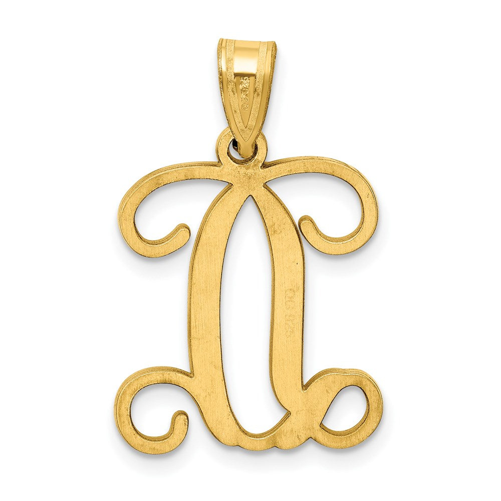 Sterling Silver Gold-plated Letter D Initial Pendant