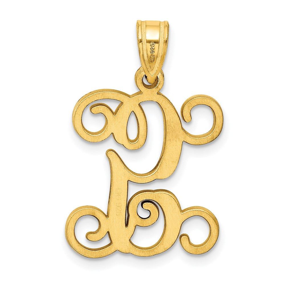 Sterling Silver Gold-plated Letter G Initial Pendant