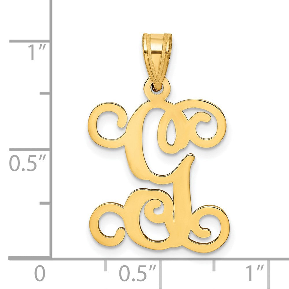 Sterling Silver Gold-plated Letter G Initial Pendant