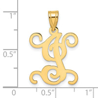 Sterling Silver Gold-plated Letter I Initial Pendant