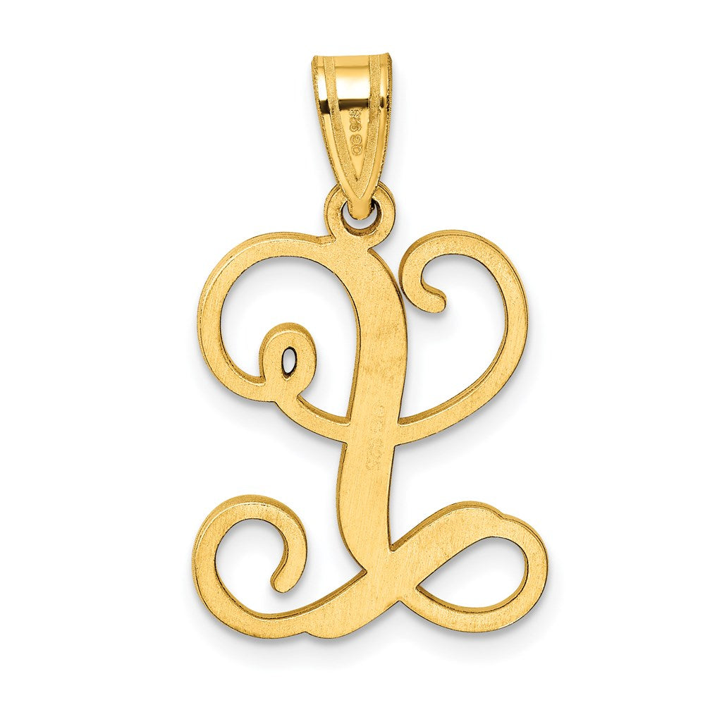 Sterling Silver Gold-plated Letter L Initial Pendant