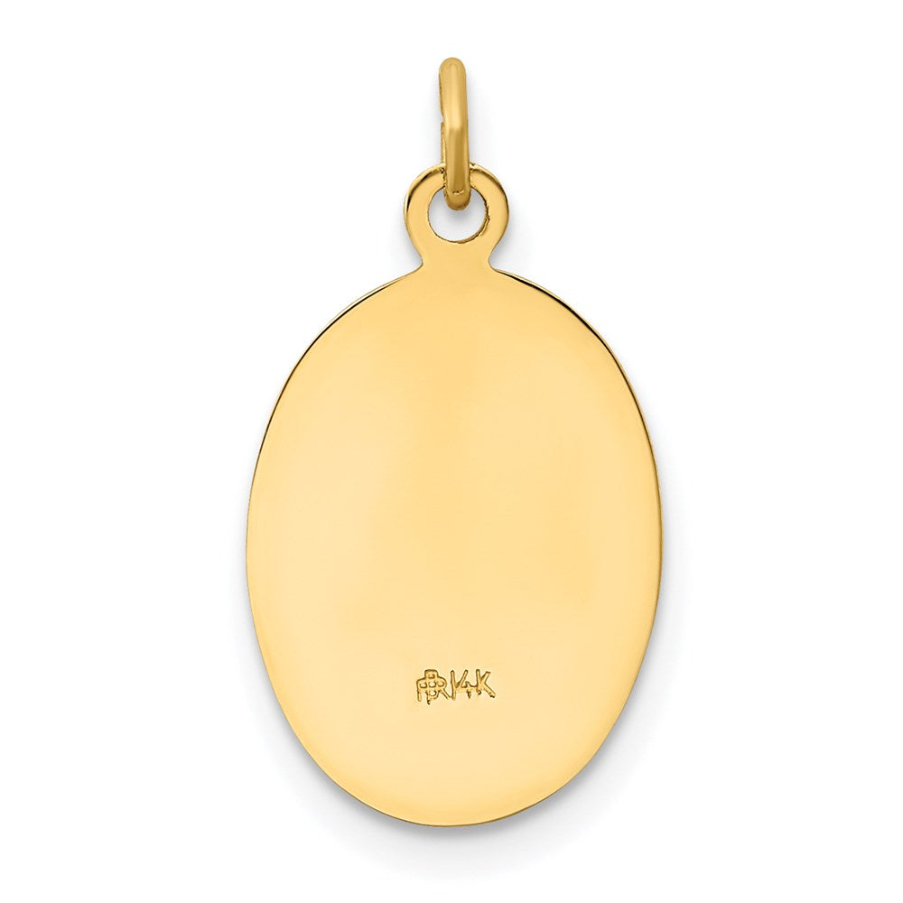 14k Yellow Gold Polished and Satin Our Lady of Guadalupe Medal Pendant ...