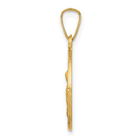 14k Polished and Satin St. Anne Medal Hollow Pendant
