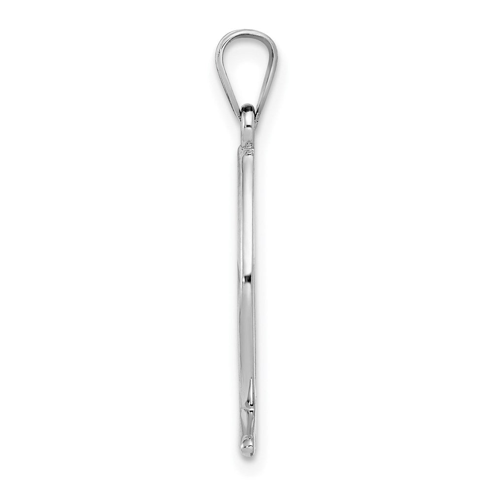 14k White Gold Ichthus Fish Pendant 2