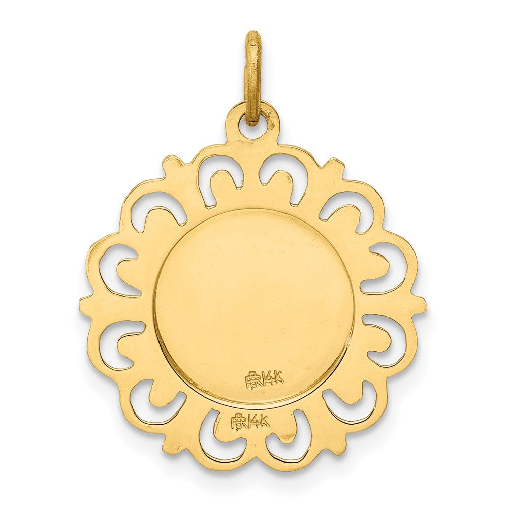 14k Yellow Gold Our Lady of Mt. Carmel Medal Charm – TreasureFineJeweler