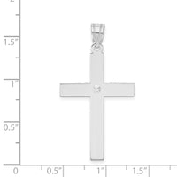 14k White Gold .02ct. Diamond Cross Pendant
