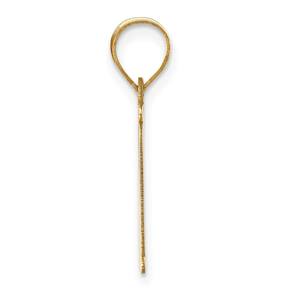 14k Polished Letter N Initial Pendant