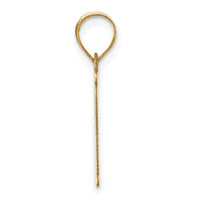14k Polished Letter N Initial Pendant