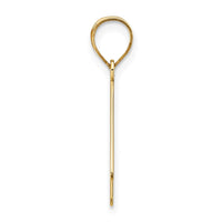 14k Polished Bubble Letter K Initial Pendant