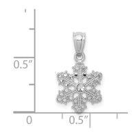 14k White Gold Snowflake Pendant