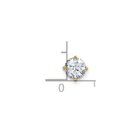 14ky 1/2ct. 5.0mm Round D E F Pure Light Moissanite Solitaire Chain Slide