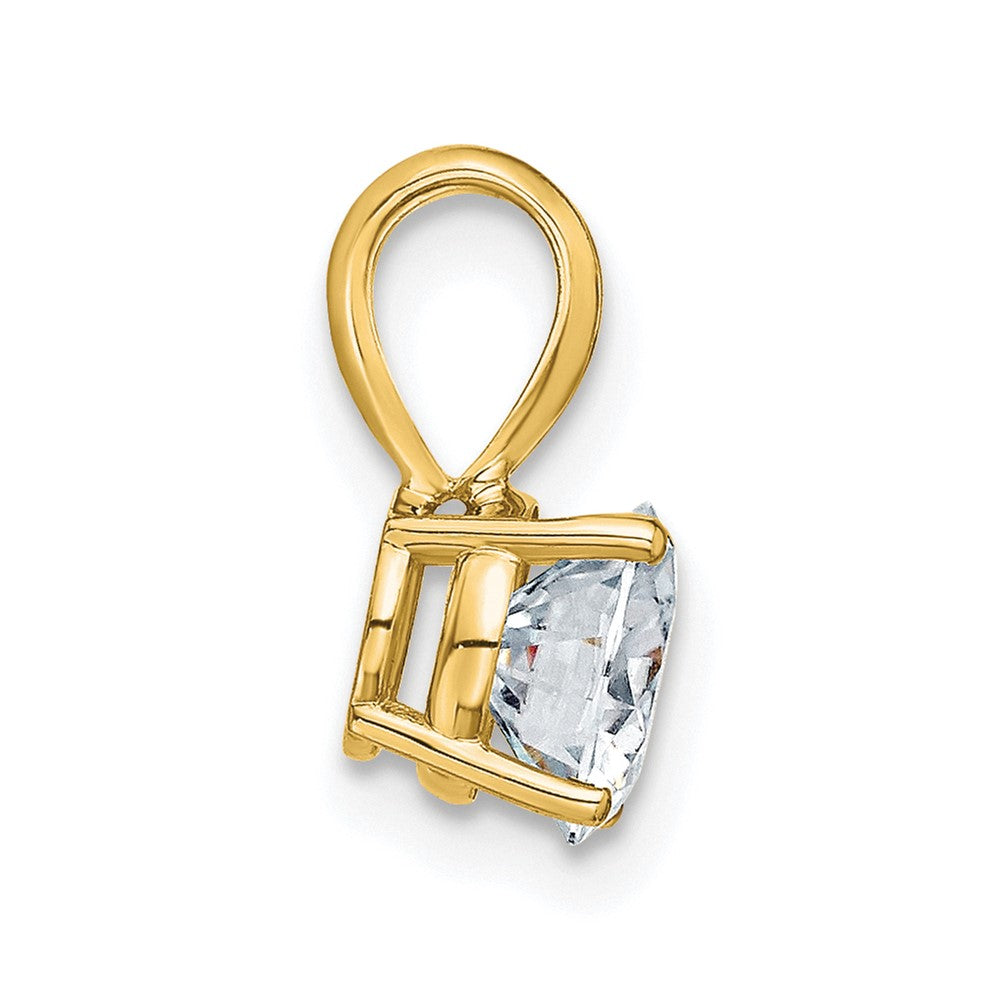 14ky 2ct. 8.0mm Round G H I True Light Moissanite Solitaire Pendant