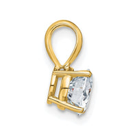 14ky 2ct. 8.0mm Round G H I True Light Moissanite Solitaire Pendant