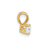 14ky 1/4ct. 4.0mm Round D E F Pure Light Moissanite Solitaire Pendant