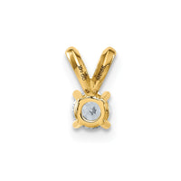 14ky 1/4ct. 4.0mm Round D E F Pure Light Moissanite Solitaire Pendant