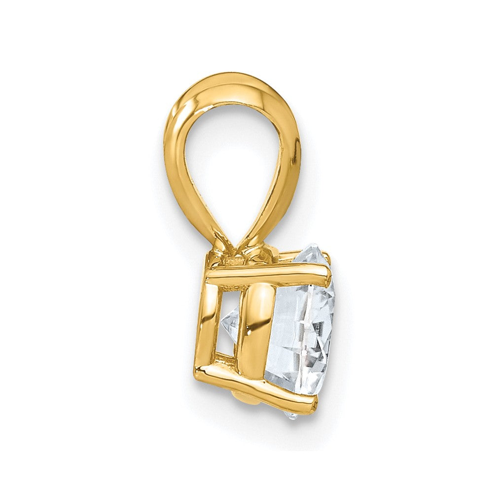 14ky 1ct. 6.5mm Round G H I True Light Moissanite Solitaire Pendant