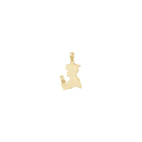 10k Polished Male Graduation Profile Charm